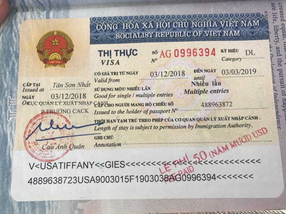 تعليمات إجراءات للتقدم بطلب للحصول على تأشيرة سفر إلى فيتنام لمواطن من 7621